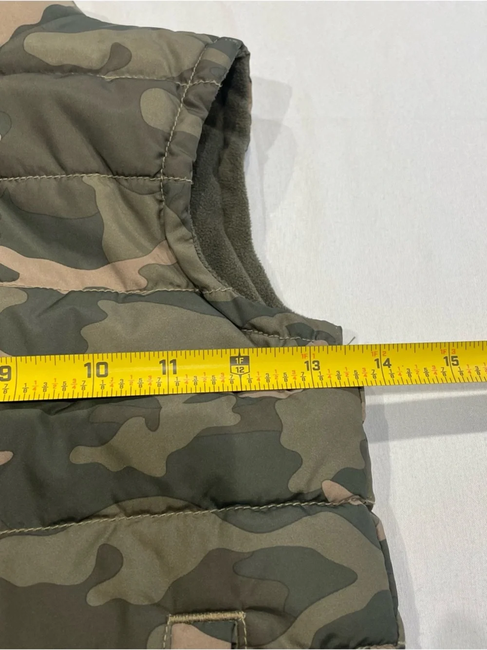 Gymboree Kids Camo Puffer Vest Green Camouflage Full Zip‎ Fleece Lined 2T-3T